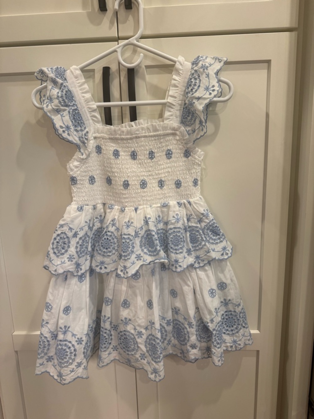 Rare Editions White Smocked Dress
